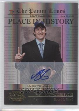 2010-11 Playoff Contenders Patches - Place in History - Gold Autographs #5 - Andrew Bogut /49