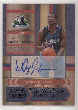 2010-11 Playoff Contenders Patches - Rookie of the Year Contenders - Black Autographs #4 - Wesley Johnson /10