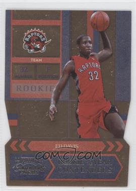 2010-11 Playoff Contenders Patches - Rookie of the Year Contenders - Silver Die-Cut #10 - Ed Davis /299