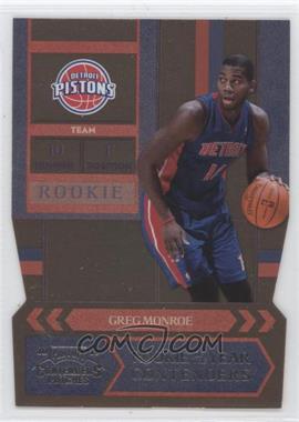 2010-11 Playoff Contenders Patches - Rookie of the Year Contenders - Silver Die-Cut #12 - Greg Monroe /299