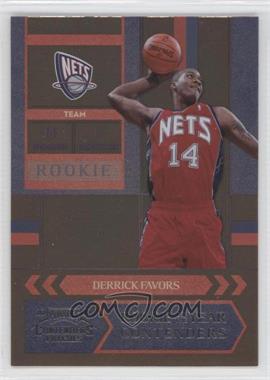 2010-11 Playoff Contenders Patches - Rookie of the Year Contenders #5 - Derrick Favors
