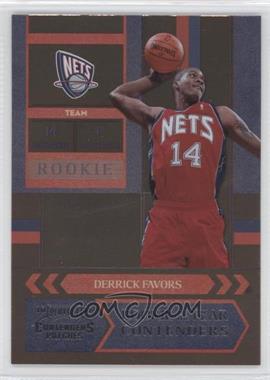2010-11 Playoff Contenders Patches - Rookie of the Year Contenders #5 - Derrick Favors