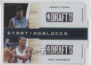 2010-11 Playoff Contenders Patches - Starting Blocks - Black Die-Cut #10 - Jonny Flynn, Wesley Johnson /49