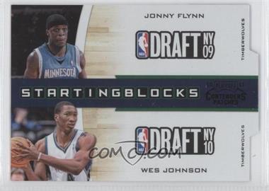 2010-11 Playoff Contenders Patches - Starting Blocks - Black Die-Cut #10 - Jonny Flynn, Wesley Johnson /49