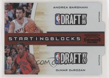 2010-11 Playoff Contenders Patches - Starting Blocks - Black Die-Cut #28 - Andrea Bargnani, DeMar DeRozan /49