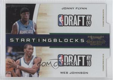 2010-11 Playoff Contenders Patches - Starting Blocks - Gold Die-Cut #10 - Jonny Flynn, Wesley Johnson /99