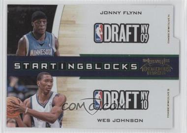 2010-11 Playoff Contenders Patches - Starting Blocks - Gold Die-Cut #10 - Jonny Flynn, Wesley Johnson /99