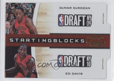 2010-11 Playoff Contenders Patches - Starting Blocks - Gold Die-Cut #11 - DeMar DeRozan, Ed Davis /99