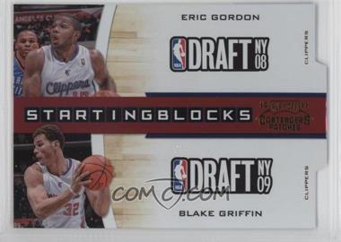 2010-11 Playoff Contenders Patches - Starting Blocks - Gold Die-Cut #15 - Eric Gordon, Blake Griffin /99