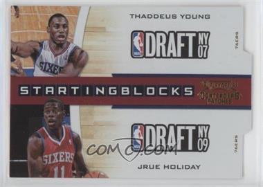 2010-11 Playoff Contenders Patches - Starting Blocks - Gold Die-Cut #17 - Thaddeus Young, Jrue Holiday /99