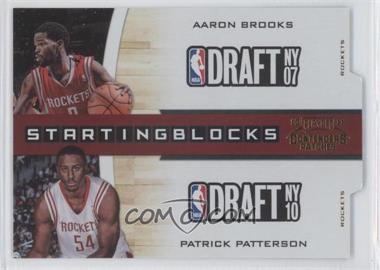 2010-11 Playoff Contenders Patches - Starting Blocks - Gold Die-Cut #23 - Aaron Brooks, Patrick Patterson /99