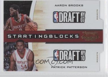 2010-11 Playoff Contenders Patches - Starting Blocks - Gold Die-Cut #23 - Aaron Brooks, Patrick Patterson /99