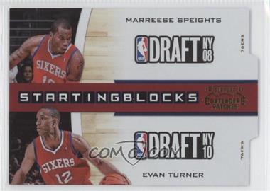 2010-11 Playoff Contenders Patches - Starting Blocks - Gold Die-Cut #3 - Marreese Speights, Evan Turner /99