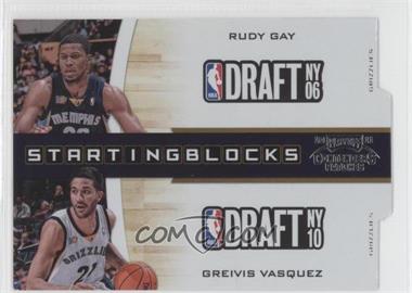 2010-11 Playoff Contenders Patches - Starting Blocks - Silver Die-Cut #30 - Rudy Gay, Greivis Vasquez /299