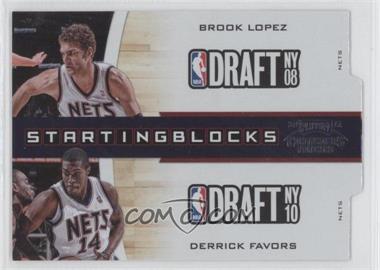2010-11 Playoff Contenders Patches - Starting Blocks - Silver Die-Cut #4 - Brook Lopez, Derrick Favors /299