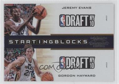 2010-11 Playoff Contenders Patches - Starting Blocks #13 - Jeremy Evans, Gordon Hayward