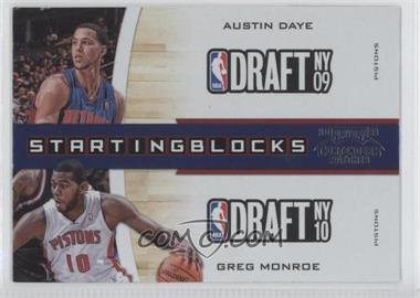 2010-11 Playoff Contenders Patches - Starting Blocks #5 - Austin Daye, Greg Monroe