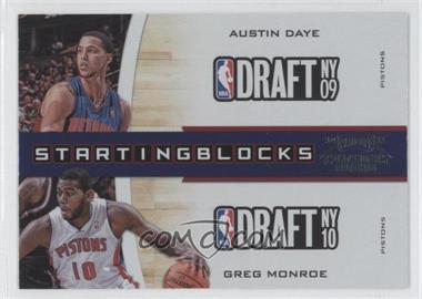 2010-11 Playoff Contenders Patches - Starting Blocks #5 - Austin Daye, Greg Monroe