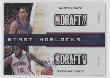 2010-11 Playoff Contenders Patches - Starting Blocks #5 - Austin Daye, Greg Monroe