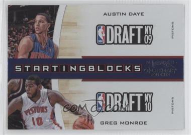 2010-11 Playoff Contenders Patches - Starting Blocks #5 - Austin Daye, Greg Monroe