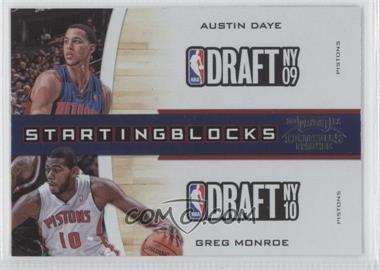 2010-11 Playoff Contenders Patches - Starting Blocks #5 - Austin Daye, Greg Monroe