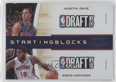 2010-11 Playoff Contenders Patches - Starting Blocks #5 - Austin Daye, Greg Monroe