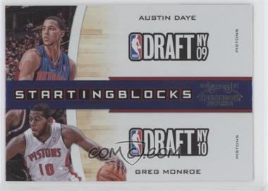 2010-11 Playoff Contenders Patches - Starting Blocks #5 - Austin Daye, Greg Monroe