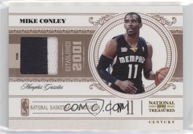2010-11 Playoff National Treasures - [Base] - Century Materials Prime #49 - Mike Conley /25