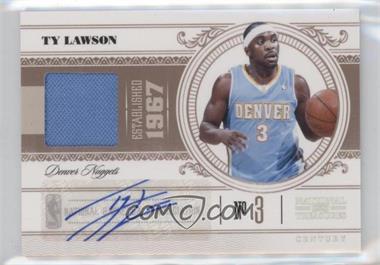 2010-11 Playoff National Treasures - [Base] - Century Materials Signatures #25 - Ty Lawson /99