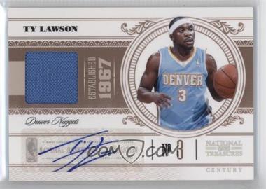 2010-11 Playoff National Treasures - [Base] - Century Materials Signatures #25 - Ty Lawson /99