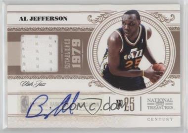 2010-11 Playoff National Treasures - [Base] - Century Materials Signatures #95 - Al Jefferson /25