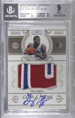 2010-11 Playoff National Treasures - [Base] - Century Platinum #207 - Greg Monroe /5 [BGS 9 MINT]