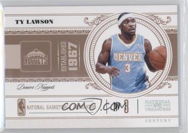 2010-11 Playoff National Treasures - [Base] - Century Silver #25 - Ty Lawson /10