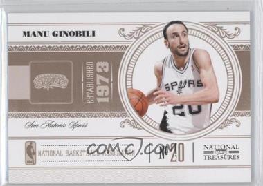 2010-11 Playoff National Treasures - [Base] #88 - Manu Ginobili /99