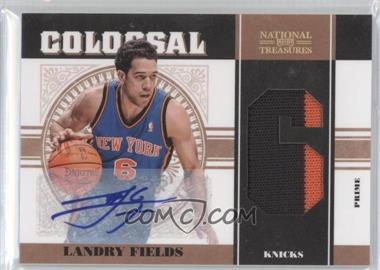 2010-11 Playoff National Treasures - Colossal Materials - Jersey Number Signatures Prime #15 - Landry Fields /25