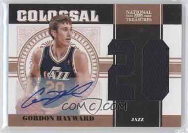 2010-11 Playoff National Treasures - Colossal Materials - Jersey Number Signatures #28 - Gordon Hayward /49