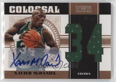 2010-11 Playoff National Treasures - Colossal Materials - Jersey Number Signatures #42 - Xavier McDaniel /49