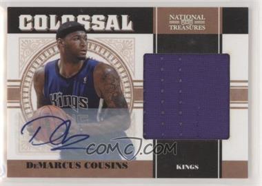2010-11 Playoff National Treasures - Colossal Materials - Signatures #13 - DeMarcus Cousins /25
