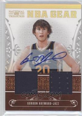 2010-11 Playoff National Treasures - NBA Gear Materials - Combos Signatures #14 - Gordon Hayward /30