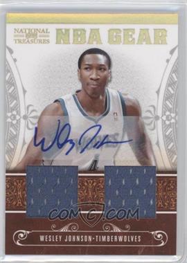 2010-11 Playoff National Treasures - NBA Gear Materials - Combos Signatures #16 - Wesley Johnson /30