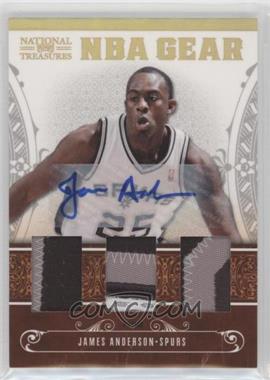 2010-11 Playoff National Treasures - NBA Gear Materials - Trios Signatures Prime #29 - James Anderson /49