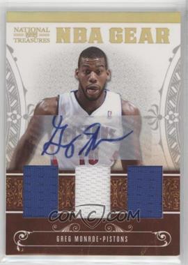 2010-11 Playoff National Treasures - NBA Gear Materials - Trios Signatures #12 - Greg Monroe /30