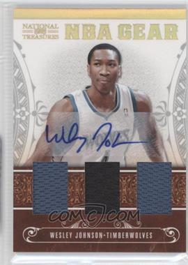 2010-11 Playoff National Treasures - NBA Gear Materials - Trios Signatures #16 - Wesley Johnson /30