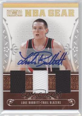 2010-11 Playoff National Treasures - NBA Gear Materials - Trios Signatures #26 - Luke Babbitt /30