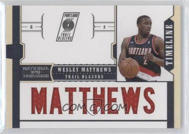 2010-11 Playoff National Treasures - Timeline - Player Name #29 - Wesley Matthews /99