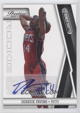 2010-11 Prestige - [Base] - Bonus Shots Black Autographs #153 - Derrick Favors /99