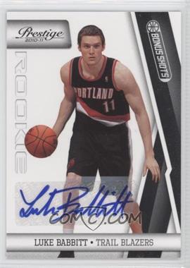 2010-11 Prestige - [Base] - Bonus Shots Black Autographs #166 - Luke Babbitt /99