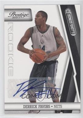 2010-11 Prestige - [Base] - Bonus Shots Black Autographs #213 - Derrick Favors /99