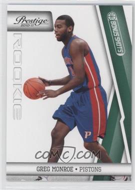 2010-11 Prestige - [Base] - Bonus Shots Green #217 - Greg Monroe /25