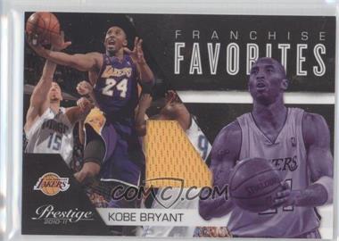 2010-11 Prestige - Franchise Favorites - Materials #28 - Kobe Bryant /249